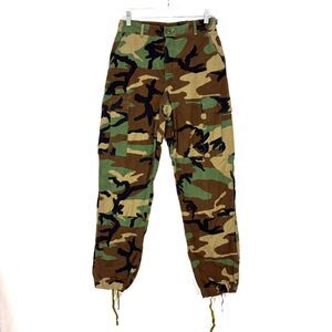 Vtg US Military BDU Pants Mens Small Regular Woodland Camo Ripstop Combat 90s
